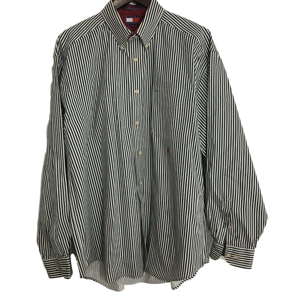Tommy Hilfiger Men's Shirt XL Button Down Stripe - Picture 1 of 5